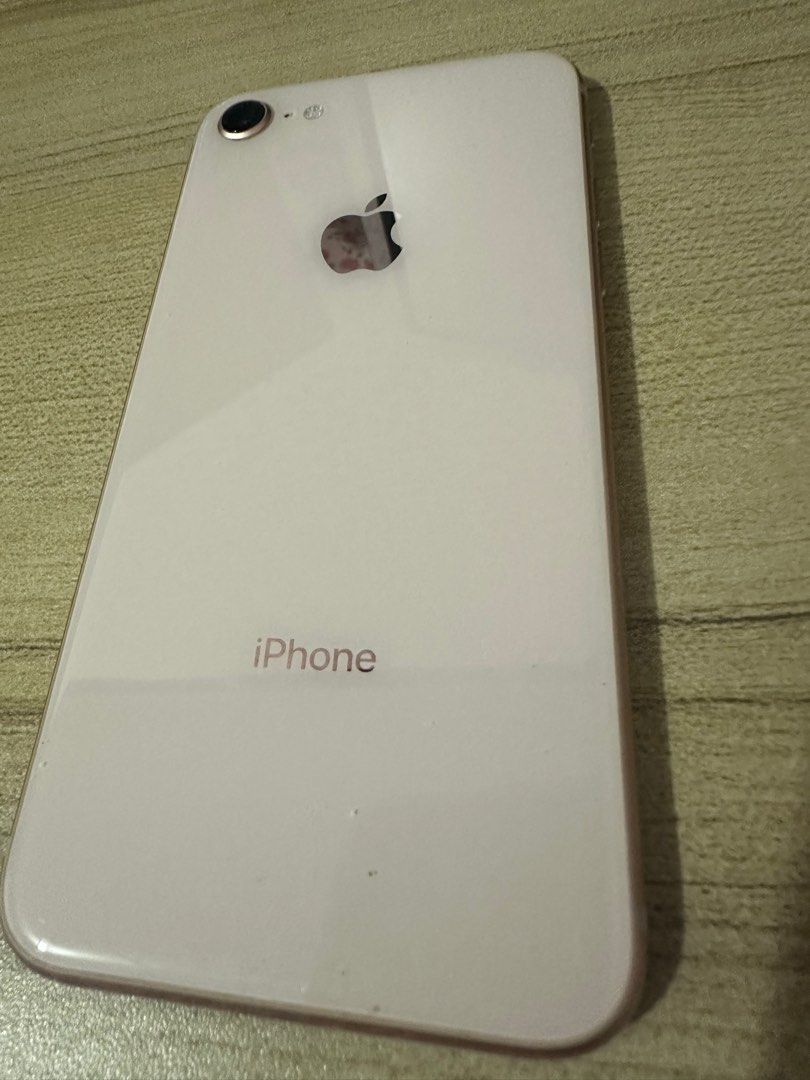 Iphone 8 Rose gold (Category: iPhone 8 Series) located in Cebu City. Submitted by jennybrielle (Listing ID 1356836393, Image 2). Description: *Selling my iphone 8 - rose gold - 64gb *Open line-bought in Singapore *Battery needs replacement- BH 68% *Php 4,000.00 *with box, w/o charger.