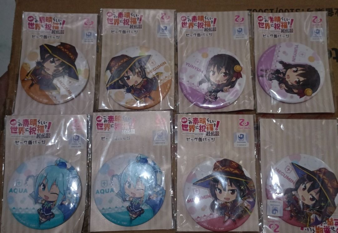 KONOSUBA PINS (Category: Character Goods) located in Quezon City. Submitted by daneiljhon98527 (Listing ID 1356970376, Image 3). Description: 50 each malalake.