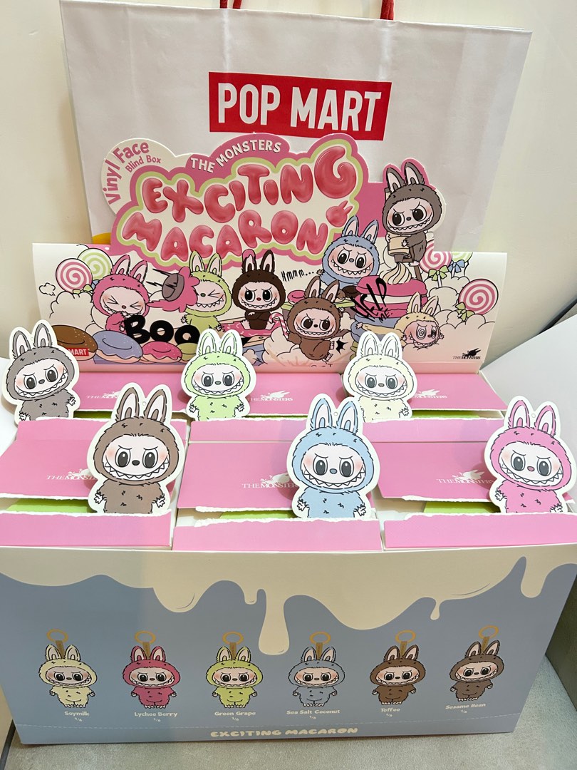 Macaron Labubu 拉布布一代 Case) POP MART Labubu V1 Exciting Macaron Plush Series - NEW