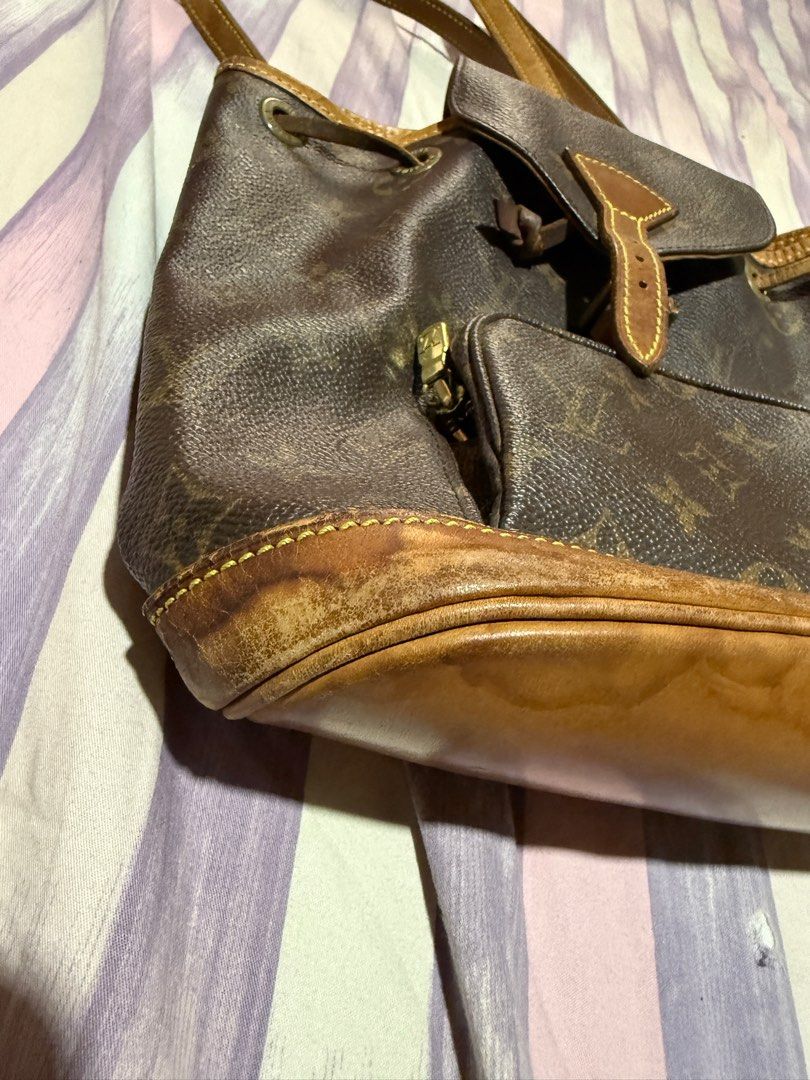 Louis Vuitton Vintage montsouris bb backpack (Category: Luxury Bags & Wallets) located in Manila. Submitted by leemeimei23 (Listing ID 1356969804, Image 3). Description: Authentic Vintage What you see is what you get Inspect photos for flaws Well used. No haggling please .