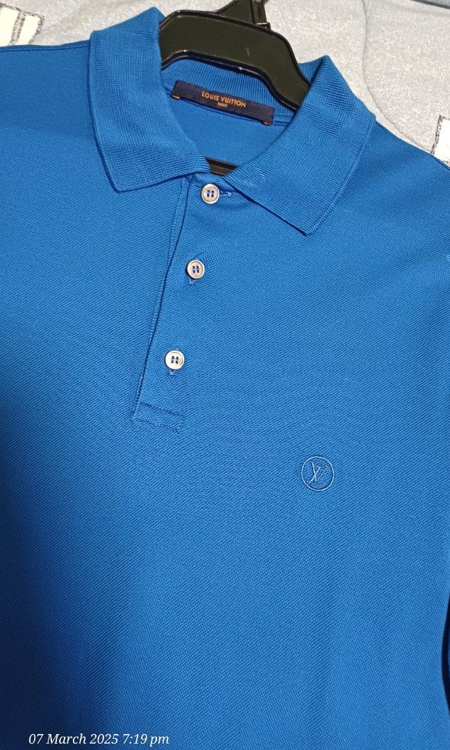 LV MENS POLO SHIRT (Category: Luxury Apparel) located in Pasay City. Submitted by airaonlineshops (Listing ID 1356935509, Image 1). Description: Good condition looks new used 3x only size small legit lv 12k.