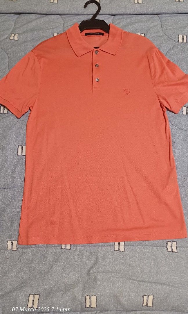 LV POLO SHIRT (Category: Luxury Apparel) located in Pasay City. Submitted by airaonlineshops (Listing ID 1356936238, Image 3). Description: Good condition used 3x only size small 12k.
