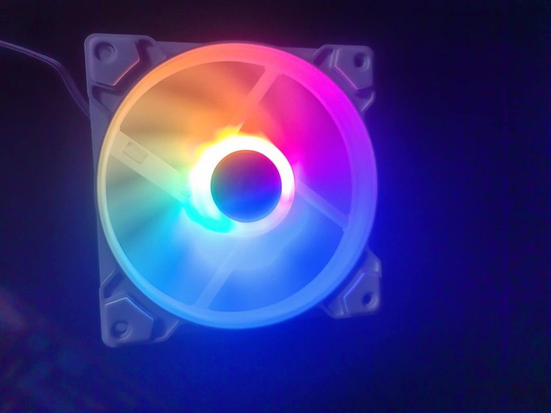 RGB COMPUTER FAN high quality (Category: Computer Parts) located in Taguig. Submitted by callidora_touchofelegance (Listing ID 1356853047, Image 2). Description: BrandNew ✅RGB FAN ✅WHITE COLOR fan ✅Rainbow Light Design ✅Molex connector and 3pin ✅120mm size ✅High Quality RGB Fan Kindly message us also on our Facebook Page J Pc Computer Services for more information..