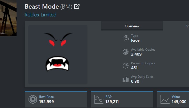 Roblox Limited Beast Mode Video Gaming Gaming Accessories In Game Roblox Limited Beast Mode 1741332645 9ec9e410