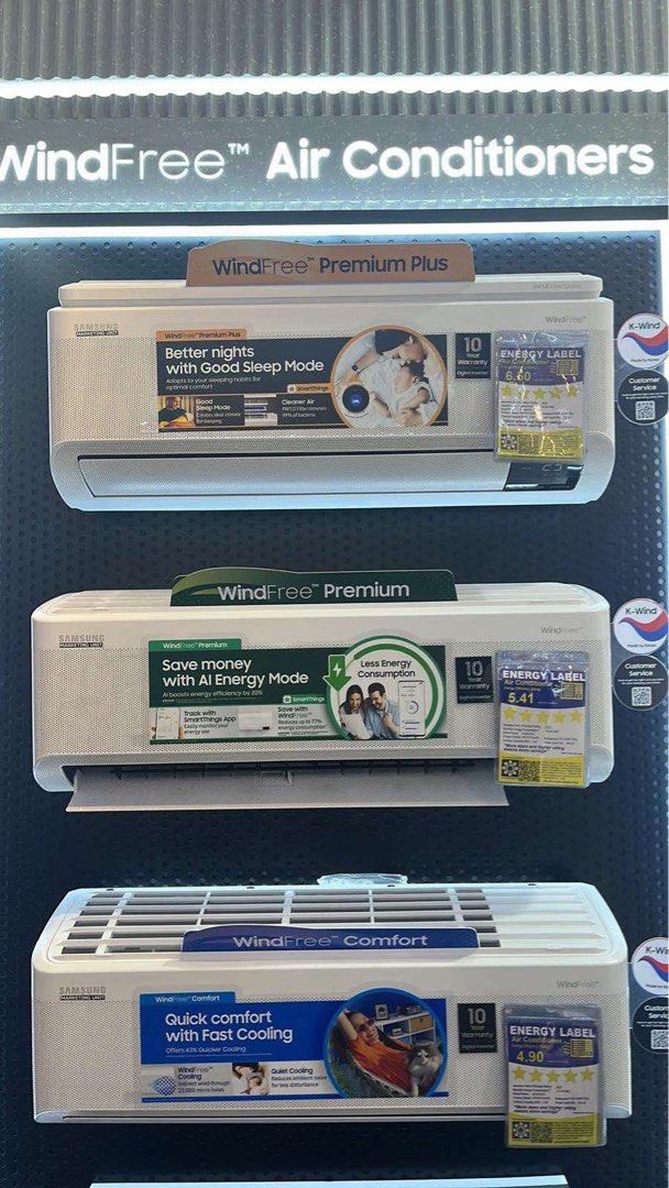 SAMSUNG SPLIT TYPE INVERTER AIR CONDITIONER (Category: TV) located in Quezon City. Submitted by maryann.dimalanta (Listing ID 1356976031, Image 1). Description: Samsung Split Type Inverter Aircon AR10BYHAM 1hp- 24.450 AR13BYHAM 1.5- 27,700 AR18BYHAM 2hp-36,600 AR24BYHAM 2.5- 45,000 Wind Free Plus AR10AYKAGWKNTC 1hp- 34,700 AR13AYKAGWKNTC 1.5hp- 38,000 AR18AYKAGWKNTC 2hp- 49,000 AR24AYKAGWKNTC 2.5hp- 57,500 New Model AR10CYEAAWKNTC 1hp - 29,000 AR