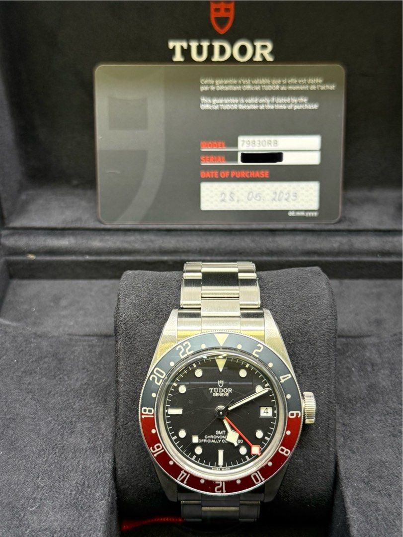 Tudor BLack Bay GMT (Category: Luxury Watches) located in Makati City. Submitted by itsyourwatches (Listing ID 1356871999, Image 3). Description: Tudor Black Bay GMT “Pepsi” Blue & Red Bezel BLack Dial Ref-79830RB Year 2023 With box & Warranty Card.
