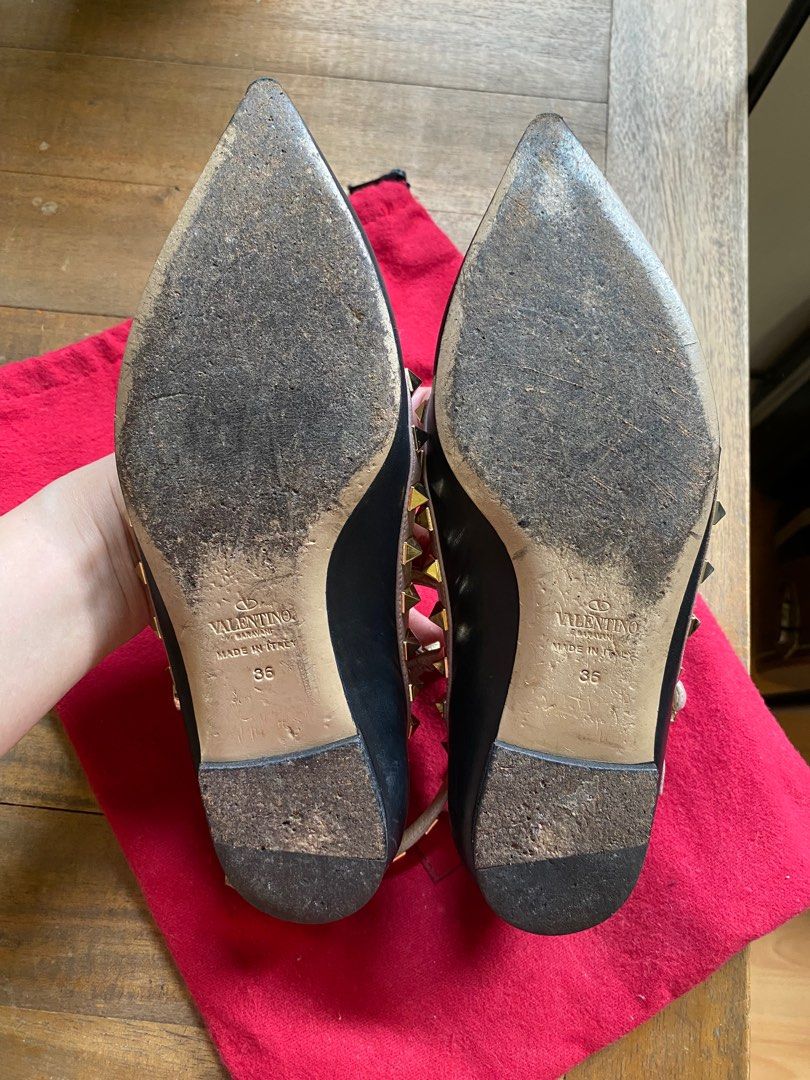 Valentino Rockstud size 36 (Category: Flats & Sandals) located in Mandaluyong City. Submitted by declutteringmodenow (Listing ID 1356869801, Image 3). Description: Valentino Rockstud cage flats Authentic, with dust bag no box EU 36/US 6 .