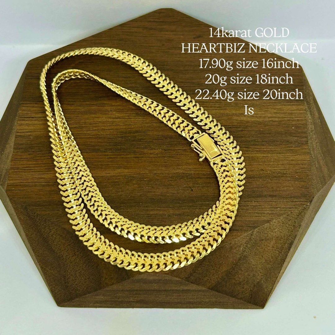 14k Heartbiz (Category: Necklaces) located in Marikina City. Submitted by dgoldhub (Listing ID 1357110713, Image 1). Description: Brand new 4,000/g 14k gold .