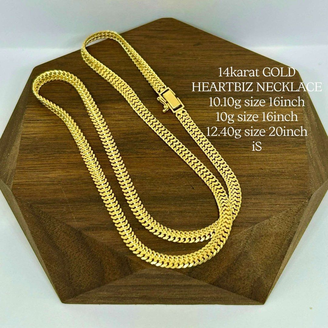 14k Heartbiz (Category: Necklaces) located in Marikina City. Submitted by dgoldhub (Listing ID 1357110713, Image 2). Description: Brand new 4,000/g 14k gold .