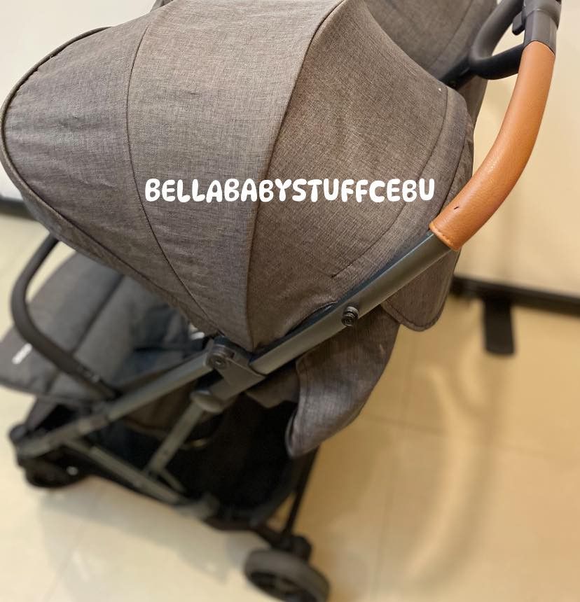 Airboss Sobo Twin Stroller (Category: Strollers) located in Cebu City. Submitted by bellababystuffcebu (Listing ID 1357096712, Image 3). Description: Airboss Sobo Twin Stroller Preloved in very good condition Please see video for reference https://fb.watch/yaPzkHEt5O/? Compact fold Full Recline for newborn to toddler (0-5yo) Wide Basket Easy Maneuver Working Break Swivel front wheels 5pt safety harness NO FADE, pics may vary due to indoor lights 