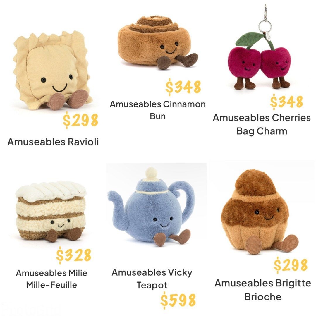 Amuseables Ravioli, Amuseables Milie Mille-Feuille, Amuseables Cinnamon ...