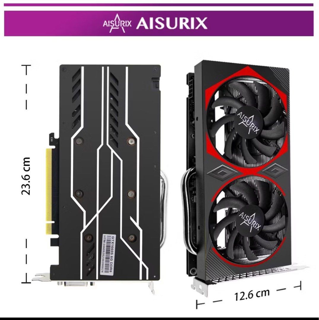 AISURIX GPU GTX 1660s 6G DDR6 (Category: Computer Parts) located in Muntinlupa City. Submitted by kbols (Listing ID 1357059399, Image 1). Description: Negotiable Used for a few mo ths Then stock na hindi na nagamit yung buong computer kaya tinanggal ko na Gpu .