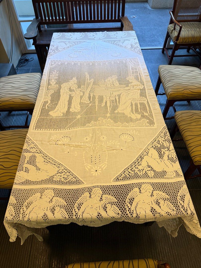 Authentic Antique English Lace (Category: Table Linen & Textiles) located in Manila. Submitted by elaurastaa58872 (Listing ID 1357078713, Image 1). Description: Elegant and intricate angel design Antique Lace from UK. Have an extraordinary or simple gathering with loved ones, with this lovely piece to accentuate your dinner table, or a sofa cover whatever your mood dictates .