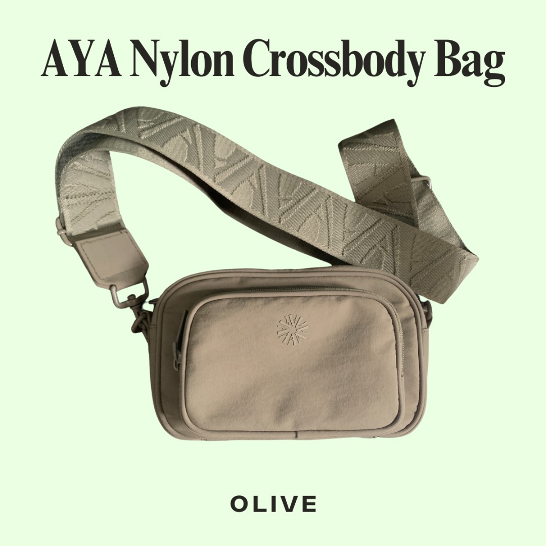 AYA Nylon Crossbody Bag in Olive, Women's Fashion, Bags & Wallets ...