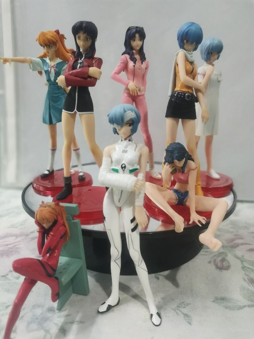 Evangelion Chix (Category: Figurines & Statues) located in Caloocan City. Submitted by alan69asuna-63443 (Listing ID 1357165762, Image 1). Description: Evangelion Chix pilot red base 5 pcs. -250 each Asuka naka upo - 400 Rei na nabugbog (no base) - 200 Misato naka upo - 250 .