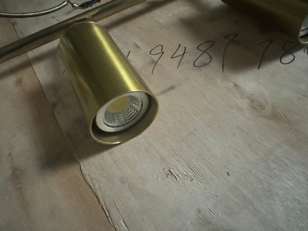 Gold Track Bar ( 5 pcs 3k ( warm light ) (Category: Lighting) located in Taguig. Submitted by janleevee (Listing ID 1357133303, Image 3). Description: RFS : DECLUTTERING MY HOUSE ( ONLY USE ONCE ON A PROMOTIONAL PROJECT ) ORIGINAL PRICE : PHP 16,000 SELLING PRICE : PHP 8,000( NEGOTIABLE ) GOLD TRACK BAR LIGHTS ( 5 PCS WARM LIGHT ) WITHOUT THE HOLDER JUST THE BLACK STAND AS SHOWN ON THE PHOTOS . .