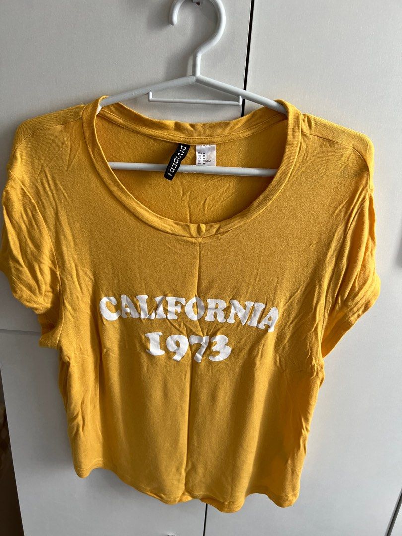 H&M yellow shirt (Category: Shirts) located in Bulacan. Submitted by lezzdeclutter (Listing ID 1357088967, Image 1). Description: Size medium Very cutesy ✨ Personal fave NO Flaws 💯 Rfs: decluttering since i’m now pregnant 📍Malolos, Bulacan .