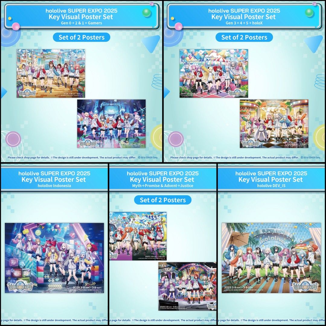 [Hololive] Superexpo 2025 Merch (Pre-Order) Suisei Fubuki Fuwamoco ...