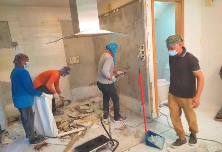 #House Renovation #Wall hacking #Kitchen hacking #Demolish #Tiles hacking #Condo hacking #Partition hack #Dry wall #Laminate  floor remove #Hdb hacking62863093814017112