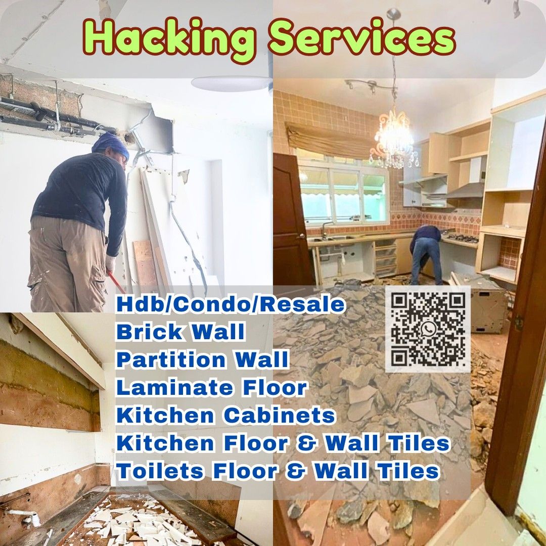 #House Renovation #Wall hacking #Kitchen hacking #Demolish #Tiles hacking #Condo hacking #Partition hack #Dry wall #Laminate  floor remove #Hdb hacking628630938140171120