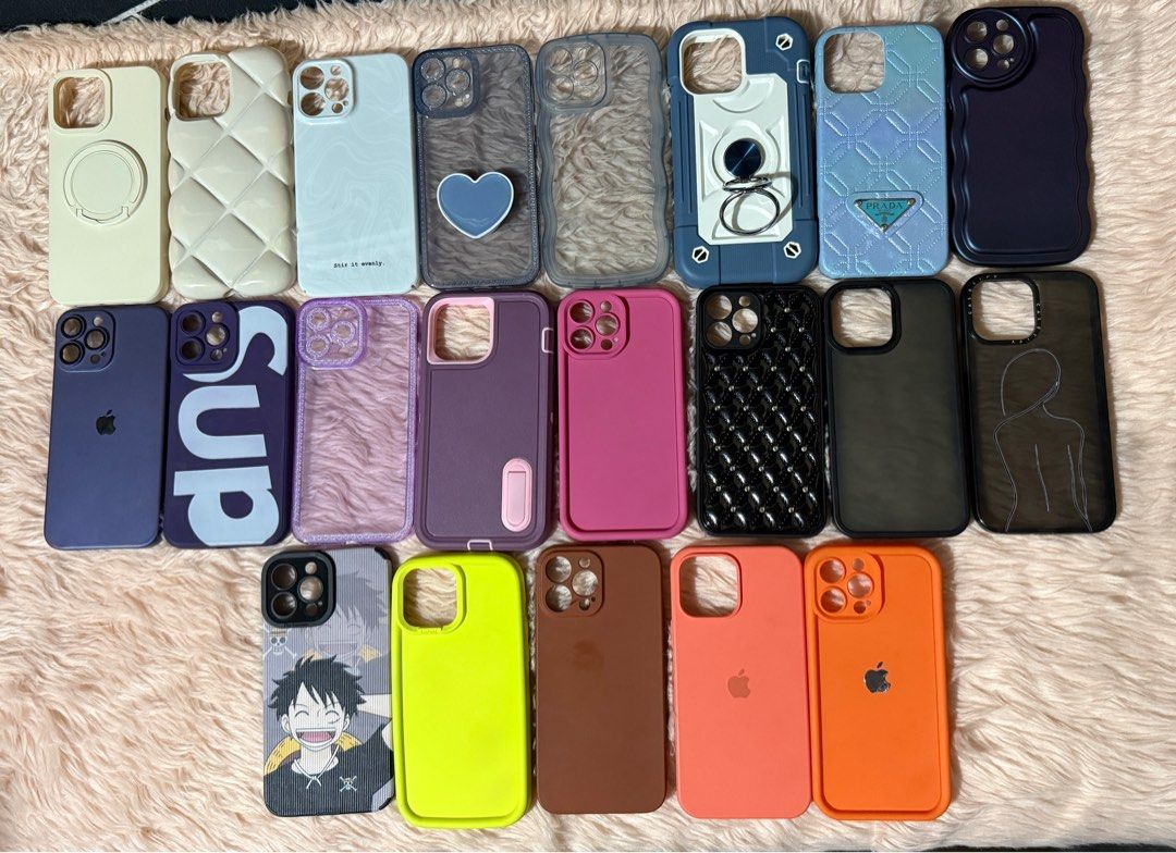 iPhone 13 pro max cases (Category: Cases & Sleeves) located in Quezon City. Submitted by pljdlrs (Listing ID 1338785333, Image 1). Description: Decluttering casing, price ranges for ₱60-₱90 ONLY! 👌🏼.