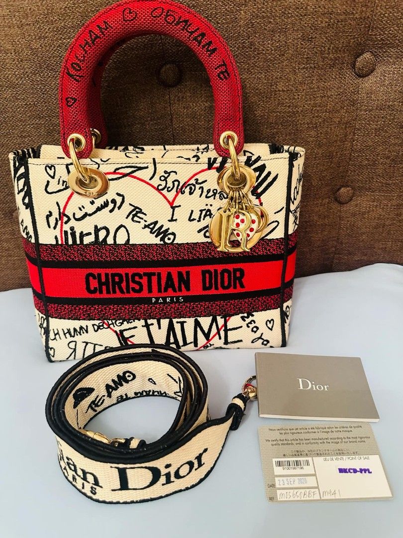 Lady Dior DLite canvas Graffiti (Category: Luxury Bags & Wallets) located in Manila. Submitted by lookforless (Listing ID 1357180737, Image 1). Description: Lady Dior Graffiti good condition guaranteed authentic.