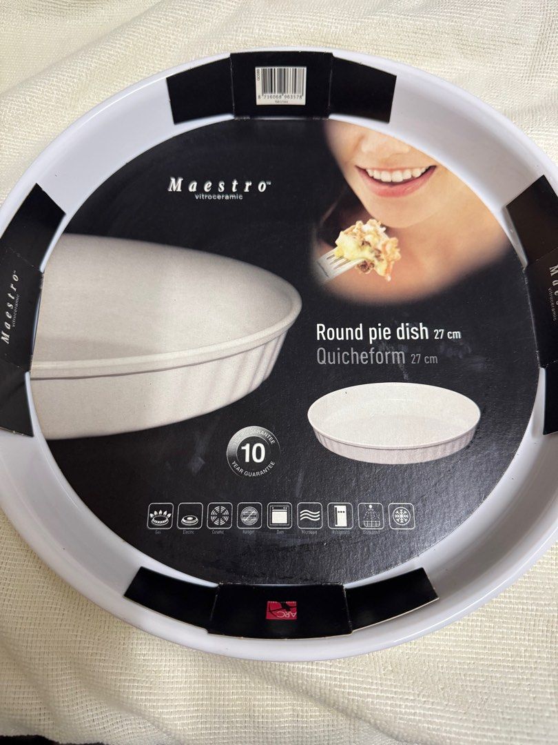 Maestro Vitroceramic Round Pie Dish 27cm