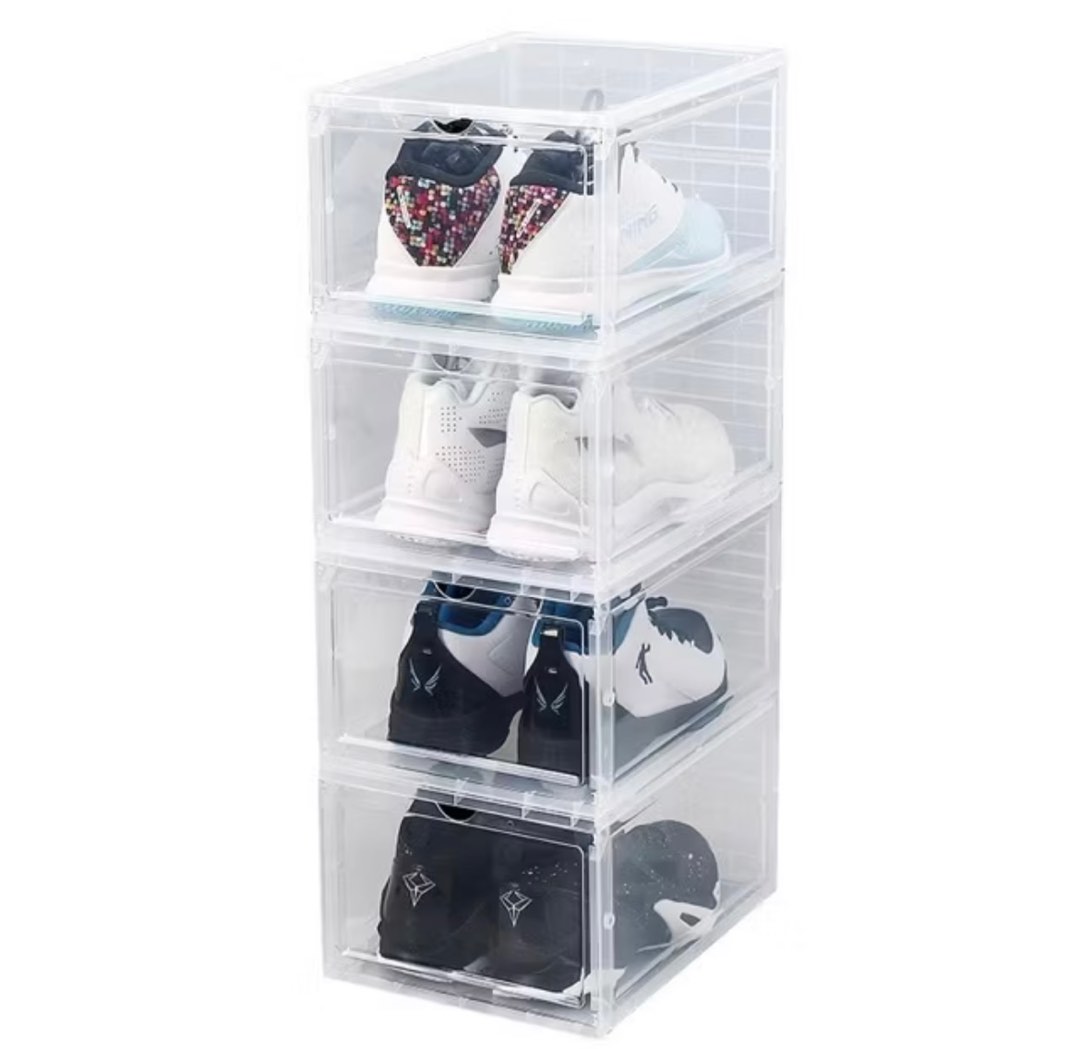 Magnetic Drop Front Shoe Box Shoebox, Furniture & Home Living, Home ...