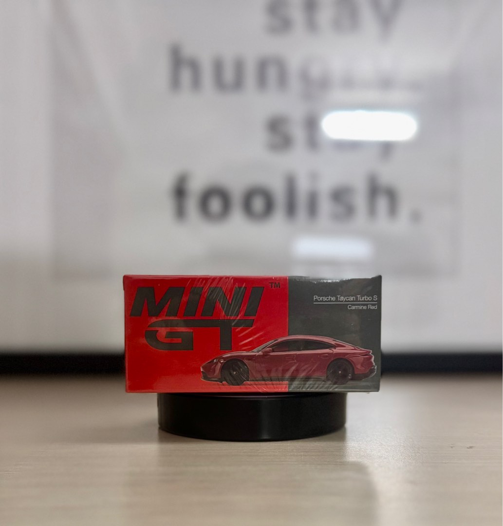 Mini GT #289 1/64 - Porsche Taycan Turbo S Carmine Red | Malaysia