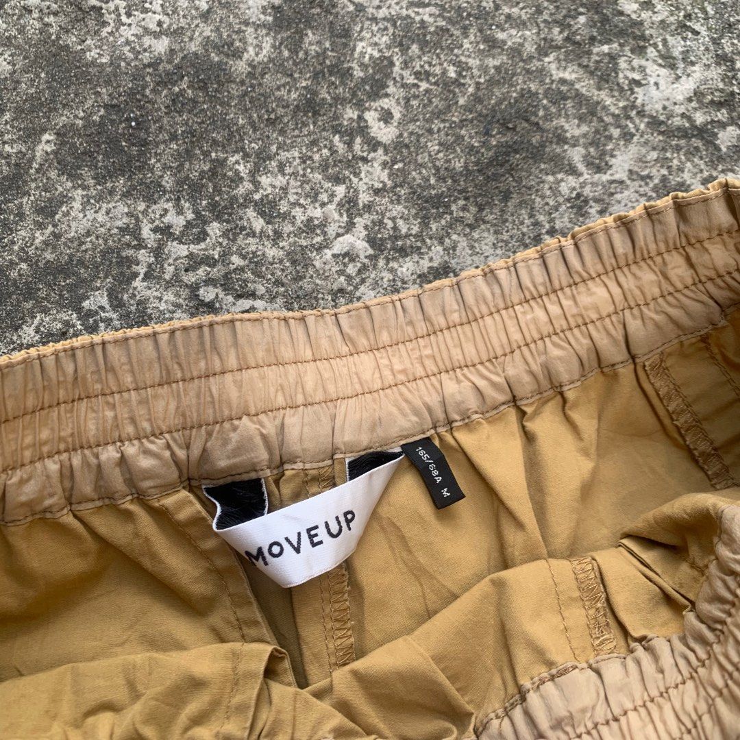 MOVE UP UTILITY JOGGERS (Category: Joggers) located in Manila. Submitted by rarefindslt (Listing ID 1357033065, Image 2). Description: MOVE UP UTILITY JOGGERS (SWIPE LEFT FOR MORE DETAILS..) M on tag in solid good condition rate! with tags, zipper and side pockets, solid cream brown color rate, can pass as new! no issue.