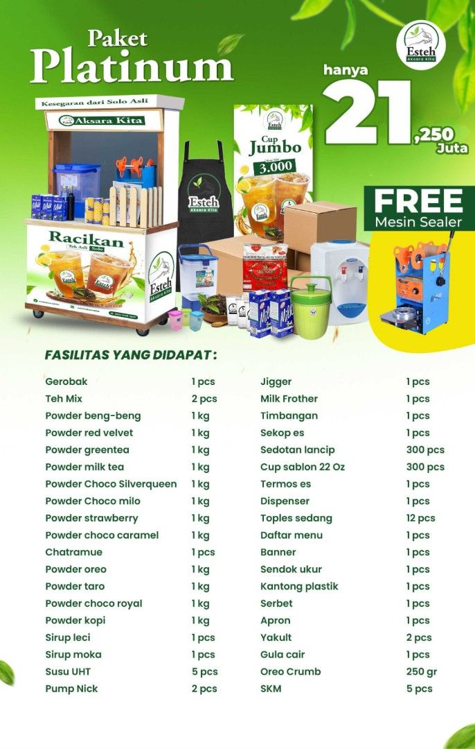 Paket Kemitraan Viral, Makanan & Minuman, Minuman Tidak Beralkohol di ...