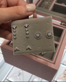 PANDORA DROP STUD EARRINGS -1200/ DOUBLE ALLURE STUD EARRINGS - 1300/ TIARA STUD EARRINGS- 999
