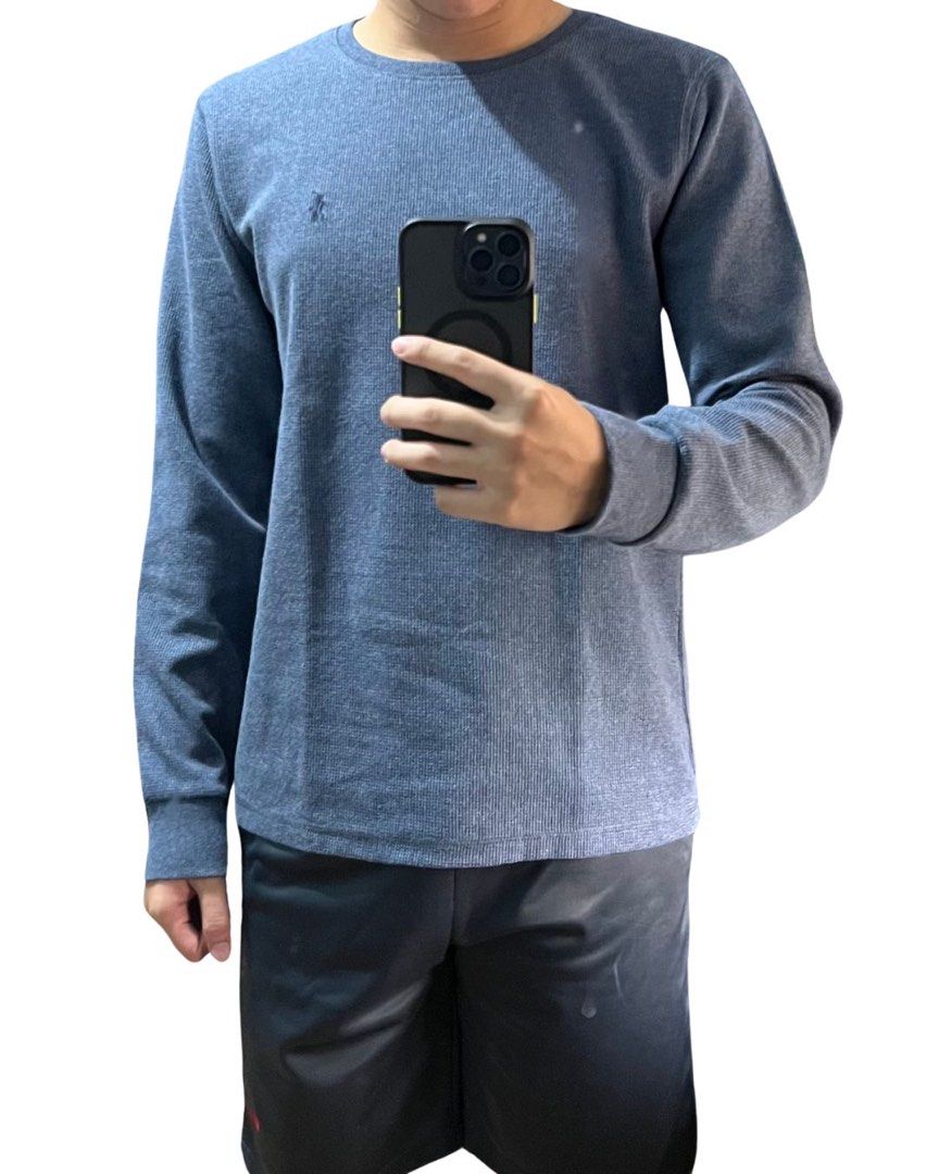 Polo Ralph Lauren Blue Sweater (Category: Coats, Jackets and Outerwear) located in Manila. Submitted by frugaloptions (Listing ID 1356988379, Image 2). Description: ‼️Polo Ralph Lauren Blue Sweater‼️ DISCLAIMER: Not sure of the legitimacy of this item since I bought it at the thrift store. RFS: Not my style anymore (but could be yours) • COLOR RATING: 10/10 • ISSUE/S: None MEASUREMENTS: • Length: 28.5” • Width (Pit to Pit): 21.25” • Shoulder to S