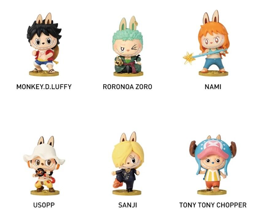 POPMART | The Monsters x One piece (Category: Designer & Blind Box Toys) located in Quezon City. Submitted by tortoyscollectibles (Listing ID 1357018449, Image 2). Description: POPMART | The Monsters x One piece *Complete with box and cards *ALL AUTHENTIC; we never sell bootleg items ◾️Monkey D. Luffy - 1000 ◾️Roronoa Zoro - 900 ◾️Nami - 700 ◾️Usopp - 700 ◾️Sanji - 800 ◾️Tony Tony Chopper - 700 ◾️Nico Robin - 800 ◾️Franky - 800 ◾️Brook - 1000 ◾️J