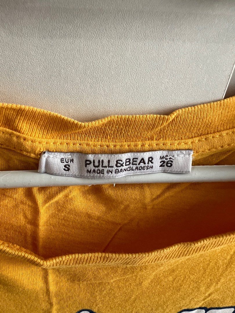 Pull&bear yellow shirt (Category: Shirts) located in Bulacan. Submitted by lezzdeclutter (Listing ID 1357089203, Image 2). Description: Can fit Medium to Large Very cutesy ✨ Personal fave NO Flaws 💯 Rfs: decluttering since i’m now pregnant 📍Malolos, Bulacan .