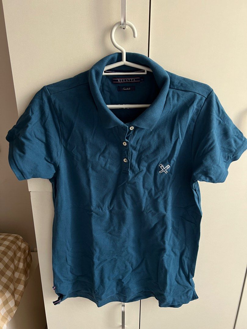 Regatta poloshirt (Category: Shirts) located in Bulacan. Submitted by lezzdeclutter (Listing ID 1357090162, Image 1). Description: Size Large Very cutesy ✨ Personal fave NO Flaws 💯 Rfs: decluttering since i’m now pregnant 📍Malolos, Bulacan .