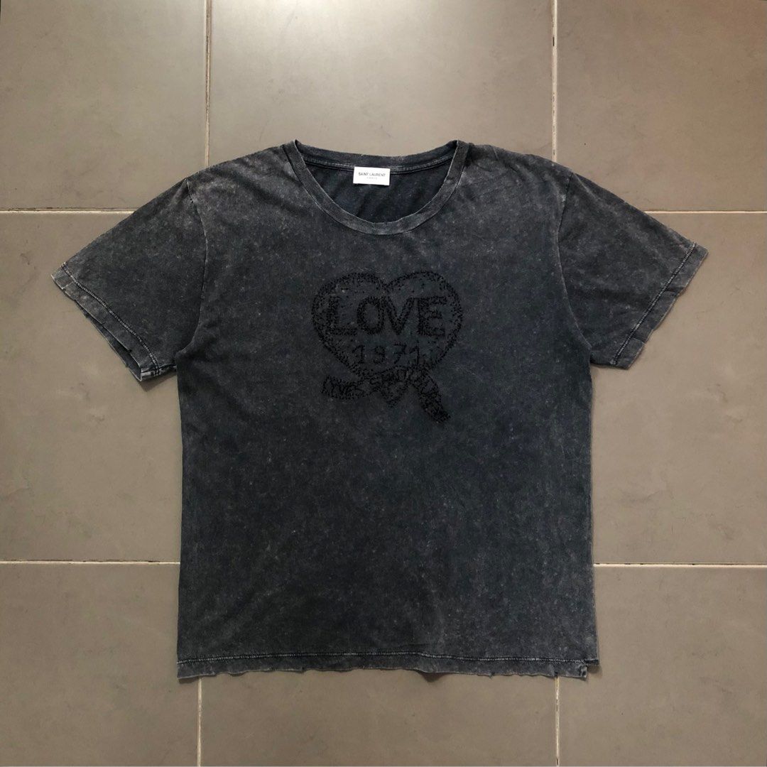 SAINT LAURENT SHIRT (Category: Luxury Apparel) located in Cebu City. Submitted by GOODOLDDAYS_ (Listing ID 1357017579, Image 1). Description: SAINT LAURENT SHIRT ACID WASHED DISTRESSED SIZE SMALL (UNISEX) WIDTH 18.5 INCHES LENGTH 24 INCHES.
