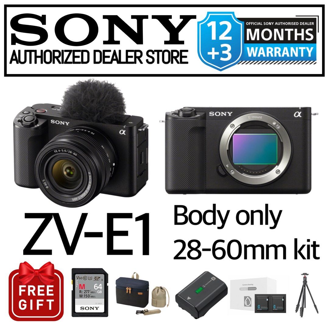 Zve Camera Sony ZV-E1 Mirrorless Camera Body | ZVE1 28-60mm lens kit | ZV E1 | ZVE ...