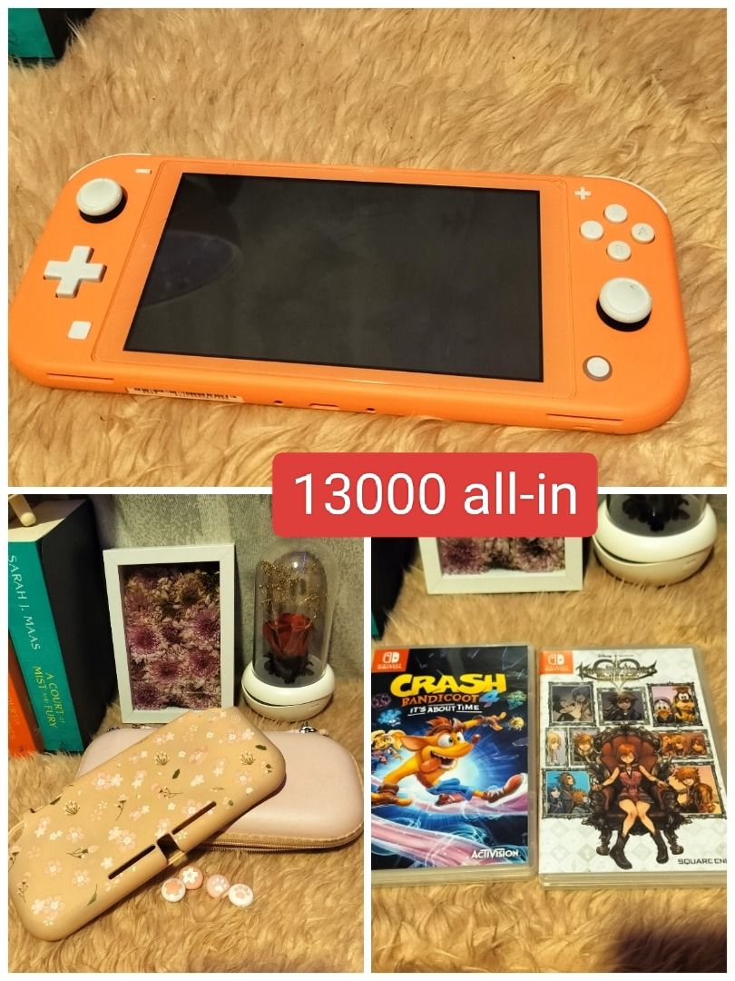 Switch lite pink (Category: Nintendo) located in Caloocan City. Submitted by juguanjoan18015 (Listing ID 1357147867, Image 1). Description: Selling lightly used switch lite with accessories and games for a fixed price. Games: Crash Bandicoot Final fantasy Persona 3 portable.