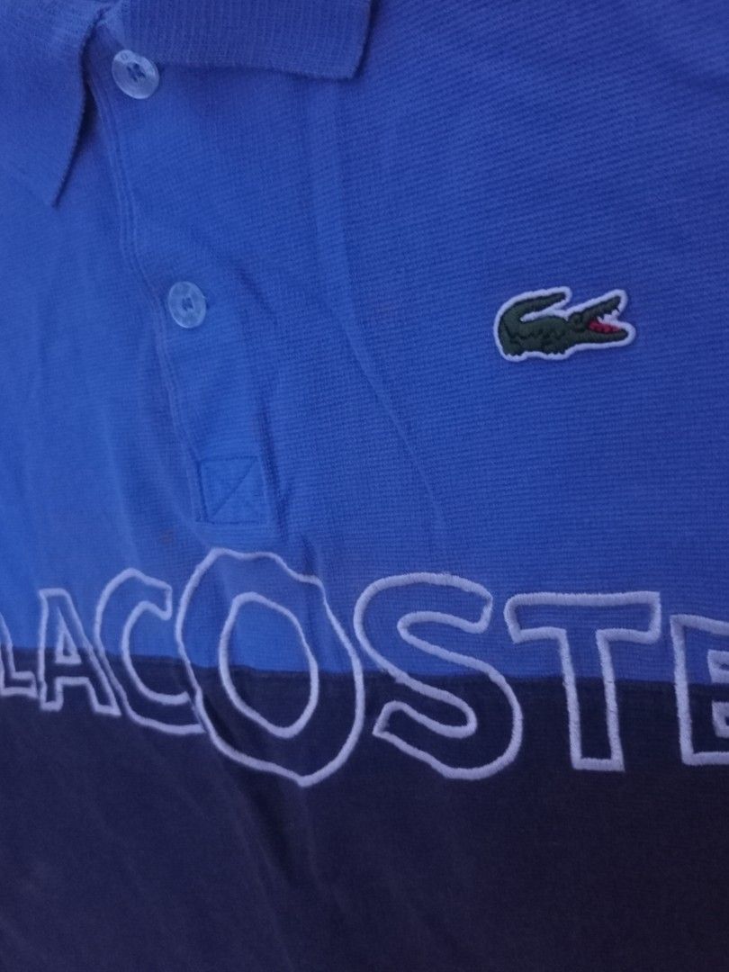 Vintage Lacoste|Embroidered Big Logo (Category: Tshirts & Polo Shirts ) located in Marikina City. Submitted by dirtyjay (Listing ID 1357051510, Image 2). Description: Vintage Lacoste Big Logo Polo Shirt ₱ 350 + Shipping‼️‼️ FIXED :) Good Condition Color rate: 7.5/10 Signature " Lacoste " Buttons L - 65 W - 52 Color may vary due to lighting Please manage your expectation, this is a secondhand item. No RETURN, No EXCHANGE and No REFUND❗❗❗.