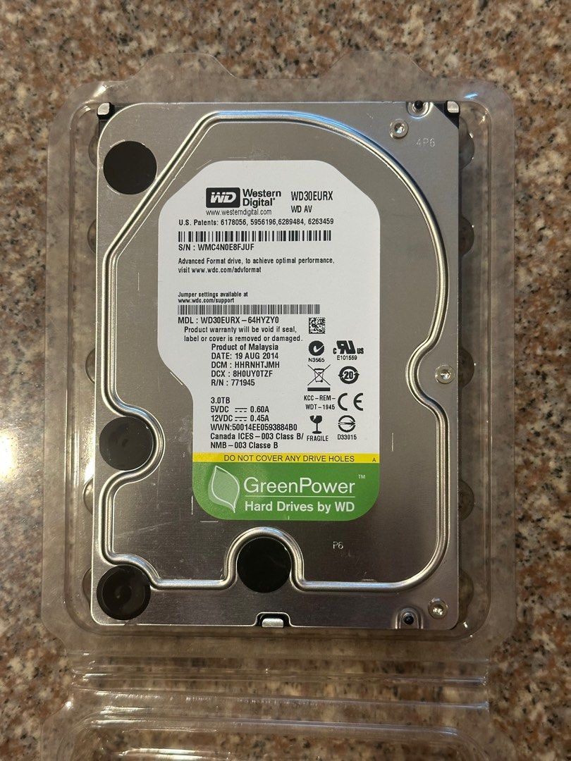WD 3TB HDD 3.5” SATA Desktop Hard Disk Drive