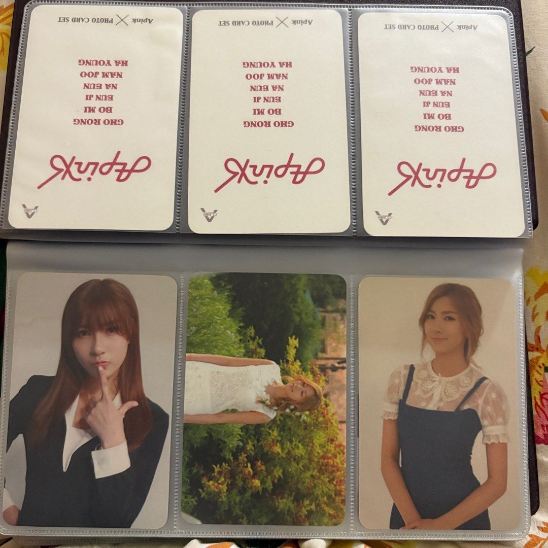 Apink Hayoung Photocards (Category: K-Wave Merchandise) located in Manila. Submitted by justurtles (Listing ID 1357348434, Image 2). Description: [05/2025: BIRTHMONTH SALE] Apink Hayoung Official Photocards. Inclusions: 9 2nd Japan Showcase Event photocard set 5 Pink Luv Event photocard set 1 Dear Season's Greeting 2 Soulmate Season's Greeting 1 Eternal Jewels Season's Greeting 1 Pink Cinema Fanmeeting 4 6th Panda fanmeeting incl. Group photo 2 P