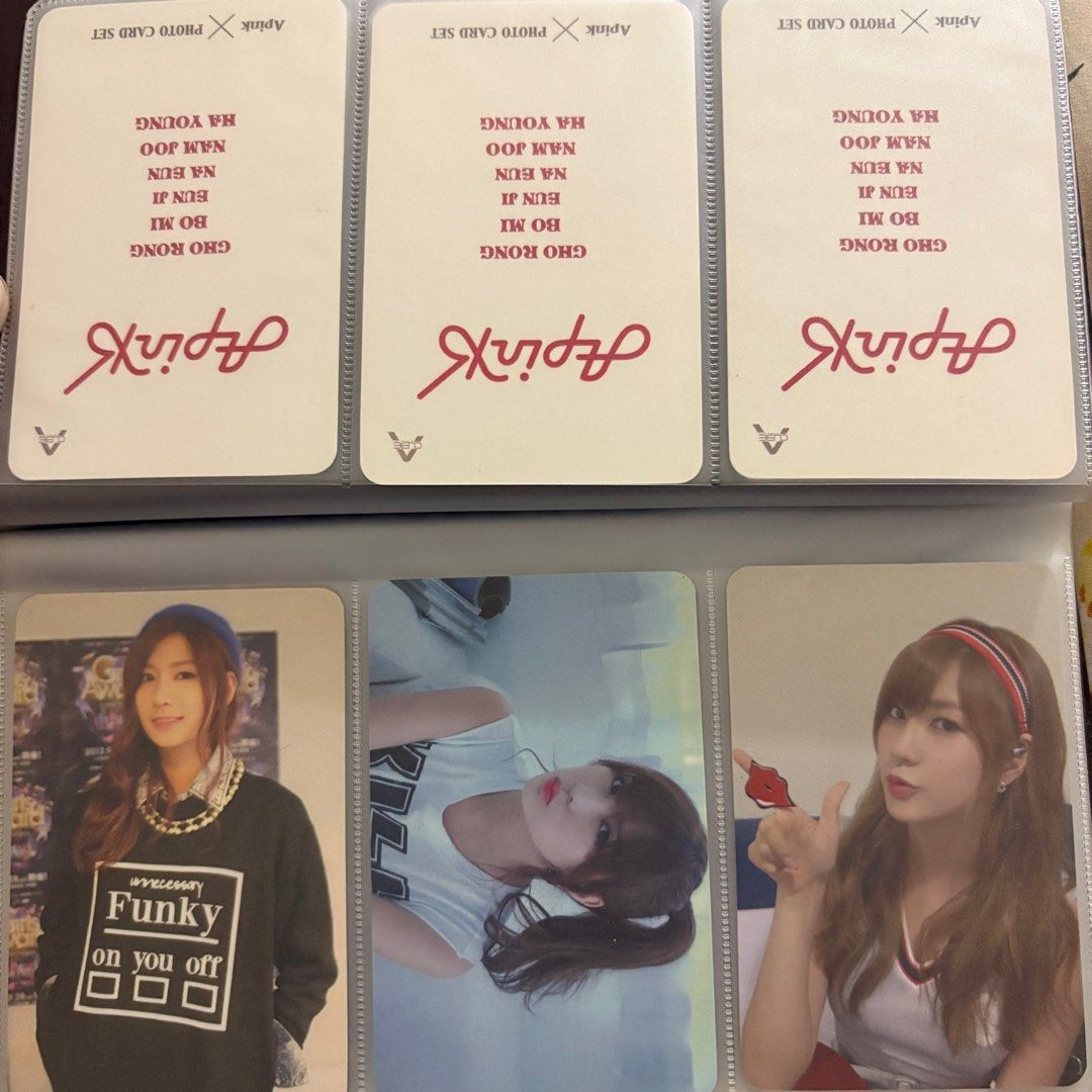 Apink Hayoung Photocards (Category: K-Wave Merchandise) located in Manila. Submitted by justurtles (Listing ID 1357348434, Image 3). Description: [05/2025: BIRTHMONTH SALE] Apink Hayoung Official Photocards. Inclusions: 9 2nd Japan Showcase Event photocard set 5 Pink Luv Event photocard set 1 Dear Season's Greeting 2 Soulmate Season's Greeting 1 Eternal Jewels Season's Greeting 1 Pink Cinema Fanmeeting 4 6th Panda fanmeeting incl. Group photo 2 P
