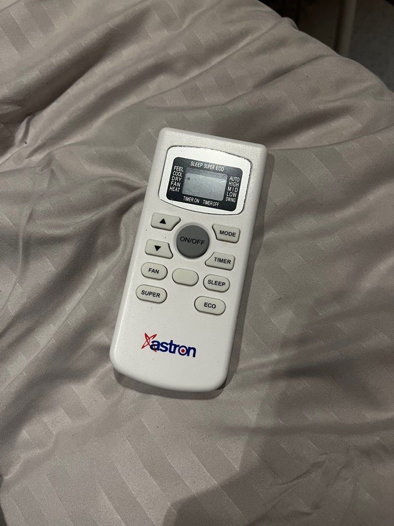 Astron Inverter Class 1HP Aircon with remote (window type) (Category: Air Conditioning and Heating) located in Quezon City. Submitted by holdmysecondhand (Listing ID 1357310836, Image 2). Description: Bought last Sept 2024 for 13k Still in good working condition, no issues. Selling for 8k Rfs: Moving out Pickup c/o buyer. Message if you have any questions :).
