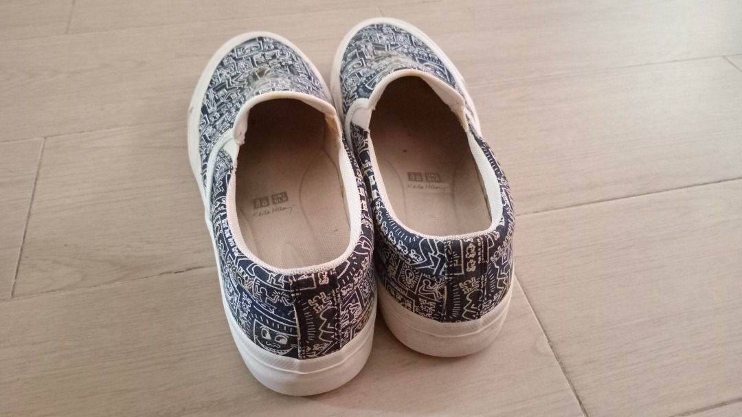 Canvas Slip-On Keith Haring | US 10 (Category: Slippers & Slides) located in Manila. Submitted by kyloooe (Listing ID 1357198805, Image 3). Description: Haven't used them that much but it developed a stain (i'm not sure how to remove).