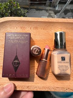 Charlotte Tilburry Pillow Talk Mini and Estee Lauder Foundation