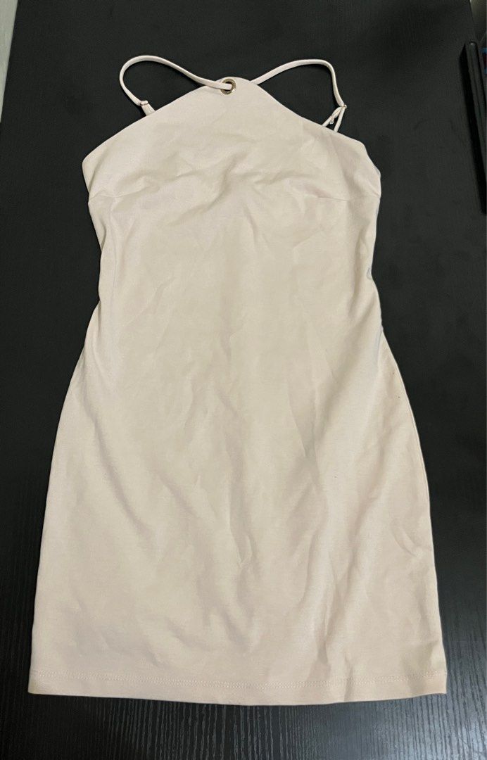 Forever 21 Nude Fitted Dress (Category: Dresses) located in Cavite. Submitted by kaiiraa (Listing ID 1357209005, Image 1). Description: need wash DIMES: W13” - L28 1/2”.