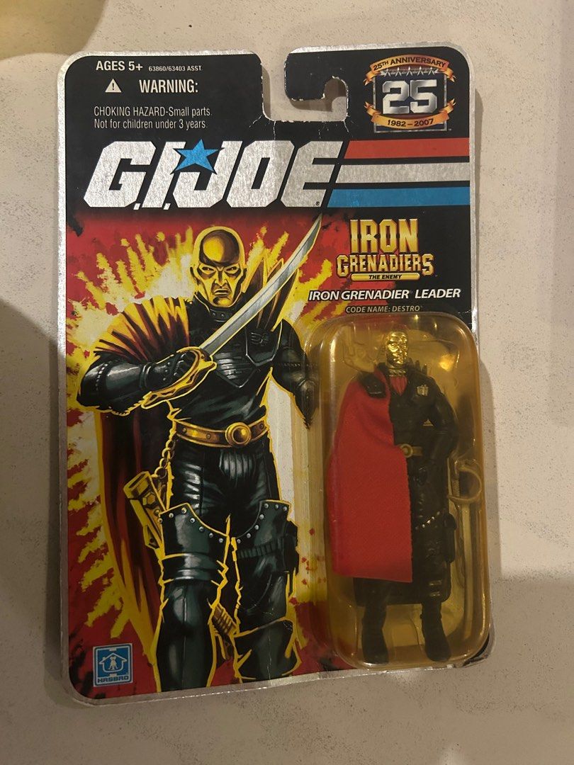 GI Joe 25th Anniversary IRON GRENADIER LEADER - DESTRO v16 2008 Complete Mint