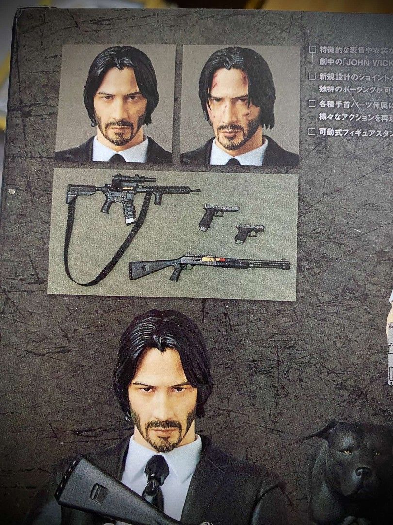 John Wick Fully Articulated 7" scale (Category: Figurines & Statues) located in Pasig City. Submitted by akindzshop2 (Listing ID 1357372639, Image 3). Description: 1200 Lang po John Wick Sealed MISB Replica Brand new Fully Articulated 7" scale Kamukha naman ni John Wick Maganda ang pagkaka sculpt With weapons With Dog With FREE STAND With extra hands With extra head Pick Up Lalamove Flash Shipping Add 190 lang po LBC Shipping add 250 po.
