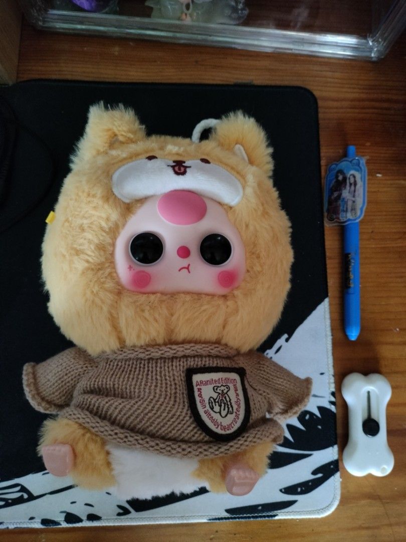 Manchao Baby 3 Silent Winter (Category: Plushies & Soft Toys) located in Sagada. Submitted by wisefish_d17f46 (Listing ID 1357285573, Image 2). Description: Plushies from Blindboxes Babythree Zodiac- Dog including tag and clothes Silent Winter- Blue cat Manchao- Pink.